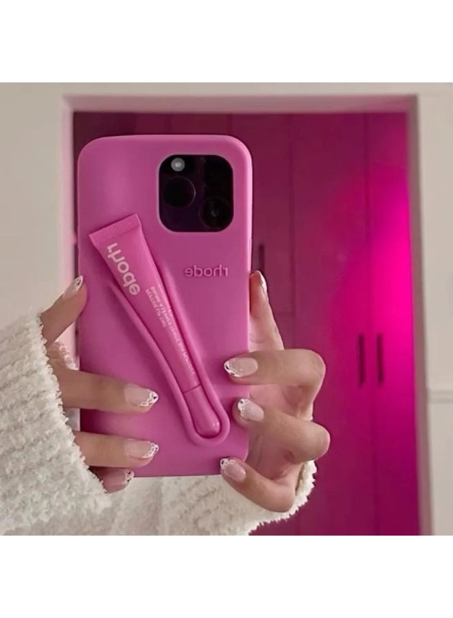 Rhode iPhone 16 Pro Max Case with Lip Gloss ,Mobile phone case Lipstick Set(Shortcake), Shockproof, scratch-resistant, portable, Rhode Applicable to iPhone 16 Pro Max - Image 2
